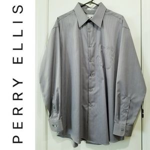 LIKE NEW! Perry Ellis Wrinkle Free Dress Shirt